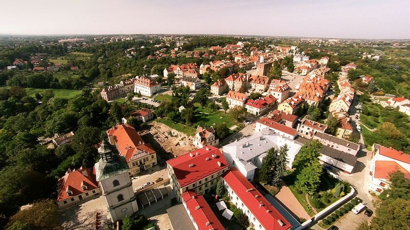 Stare miasto w Sandomierzu z lotu ptaka
