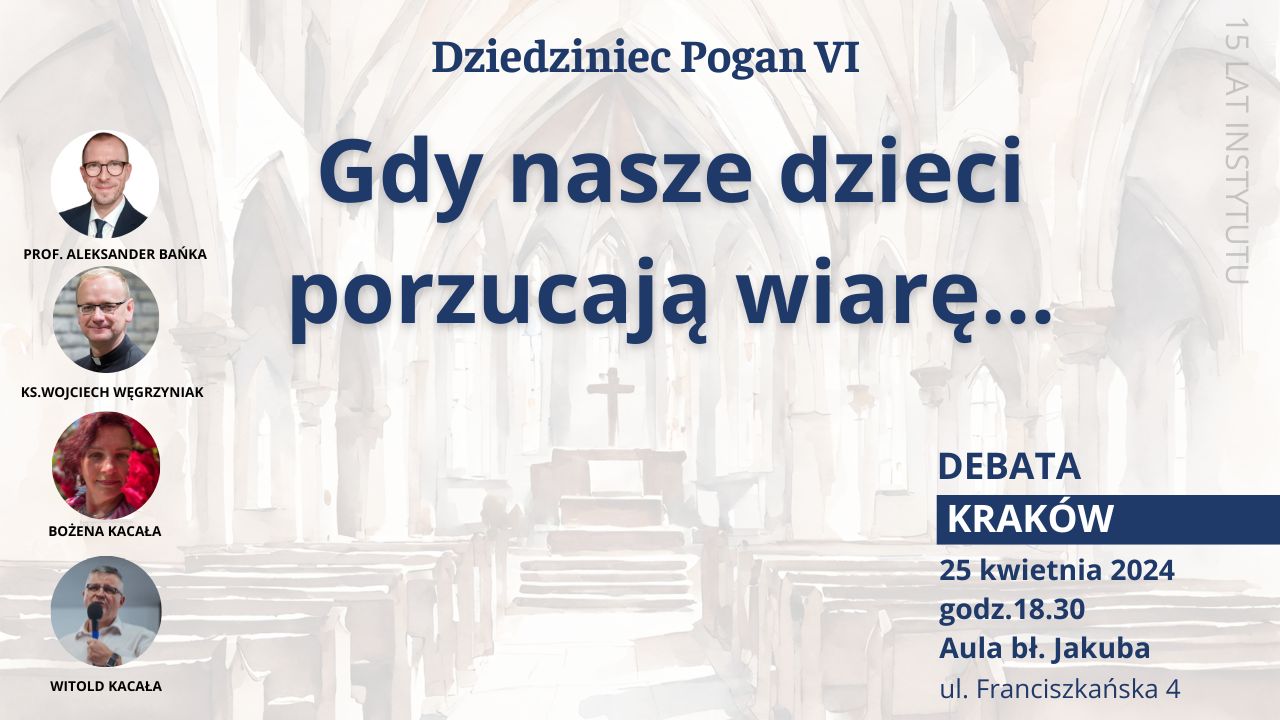 Read more about the article „Gdy nasze dzieci porzucają wiarę…” – kolejna debata w ramach Dziedzińca Pogan
